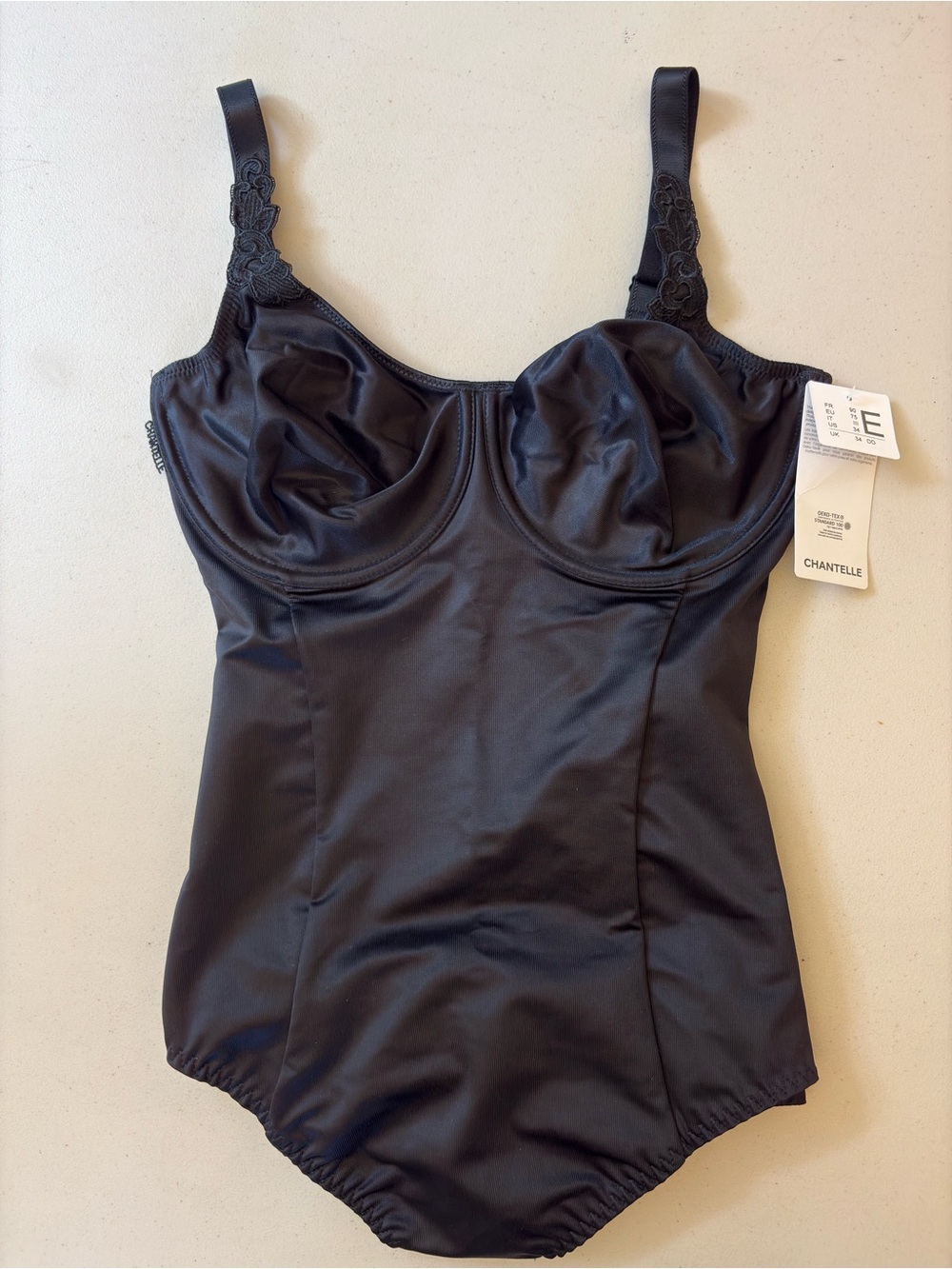 Chantelle Black Bodysuit Shapewear Lingerie | 34DD | NWT